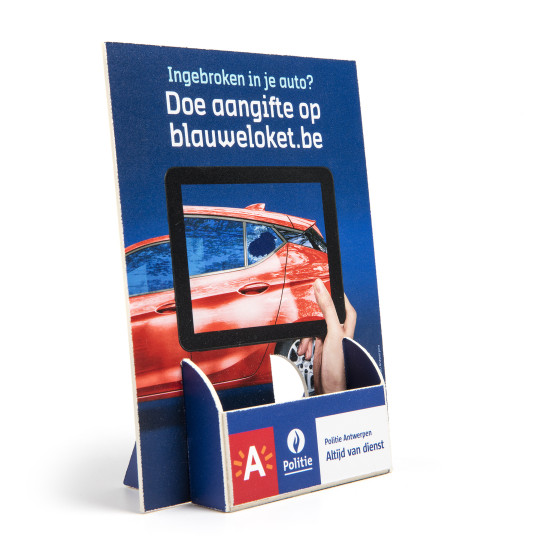 leaflet dispensers Folderhouders Politie Antwerpen