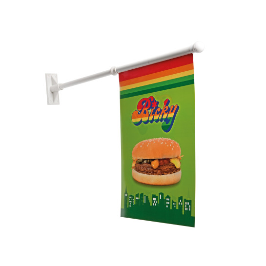 drapeaux muraux publicitaires Bicky